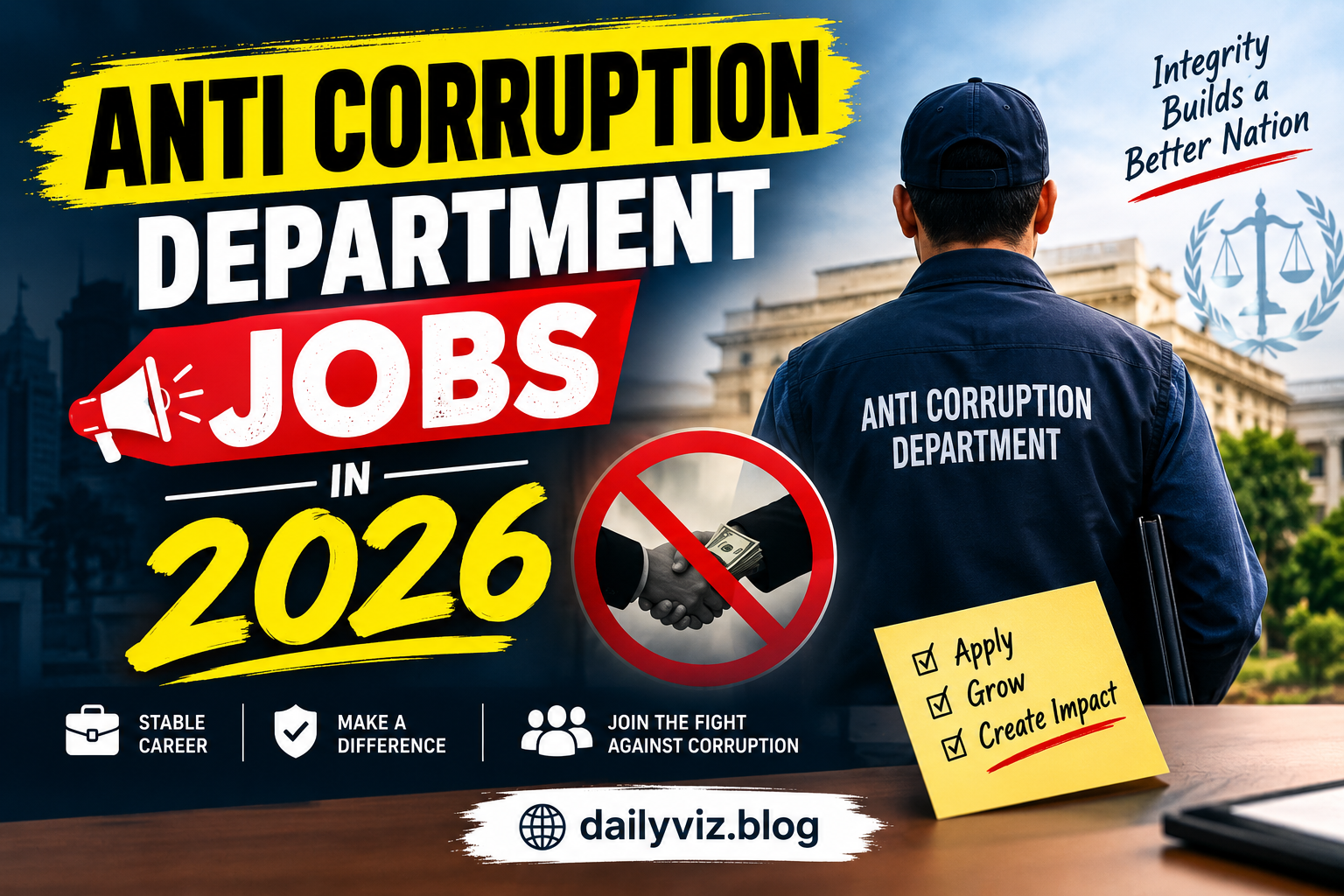 Anti Corruption Department Jobs 2026 – Apply Now